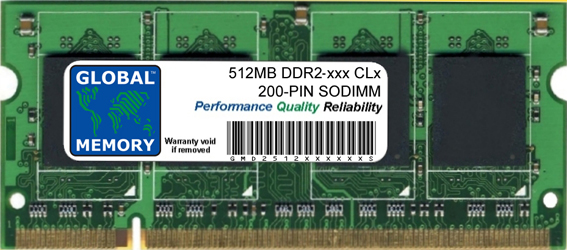 512MB DDR2 400/533/667/800MHz 200-PIN SODIMM MEMORY RAM FOR SAMSUNG LAPTOPS/NOTEBOOKS